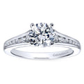 Gabriel & Co. 14k White Gold Contemporary Straight Engagement Ring