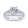 Gabriel & Co. 14k White Gold Contemporary Straight Engagement Ring