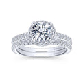 Gabriel & Co. 14k White Gold Entwined Halo Engagement Ring