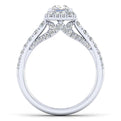 Gabriel & Co. 14k White Gold Entwined Halo Engagement Ring