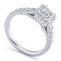 Gabriel & Co. 14k White Gold Entwined Halo Engagement Ring