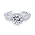 Gabriel & Co. 14k White Gold Entwined Halo Engagement Ring