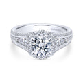 Gabriel & Co. 14k White Gold Entwined Halo Engagement Ring