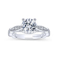 Gabriel & Co. 14k White Gold Entwined Straight Engagement Ring