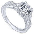 Gabriel & Co. 14k White Gold Entwined Halo Engagement Ring