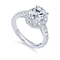 Gabriel & Co. 14k White Gold Contemporary Halo Engagement Ring