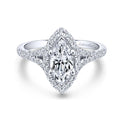 Gabriel & Co. 14k White Gold Entwined Halo Engagement Ring