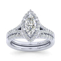 Gabriel & Co. 14k White Gold Entwined Halo Engagement Ring