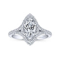 Gabriel & Co. 14k White Gold Entwined Halo Engagement Ring