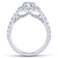 Gabriel & Co. 14k White Gold Entwined Halo Engagement Ring