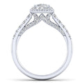 Gabriel & Co. 14k White Gold Entwined Halo Engagement Ring