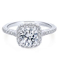 Gabriel & Co. 14k White Gold Entwined Halo Engagement Ring