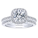 Gabriel & Co. 14k White Gold Entwined Halo Engagement Ring