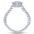 Gabriel & Co. 14k White Gold Crown Straight Engagement Ring