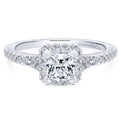 Gabriel & Co. 14k White Gold Entwined Halo Engagement Ring