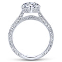 Gabriel & Co. 14k White Gold Crown Straight Engagement Ring