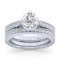 Gabriel & Co. 14k White Gold Crown Straight Engagement Ring