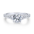 Gabriel & Co. 14k White Gold Crown Straight Engagement Ring