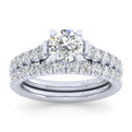 Gabriel & Co. 14k White Gold Crown Straight Engagement Ring