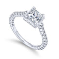 Gabriel & Co. 14k White Gold Crown Straight Engagement Ring