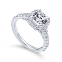 Gabriel & Co. 14k White Gold Entwined Halo Engagement Ring