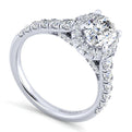 Gabriel & Co. 14k White Gold Entwined Halo Engagement Ring