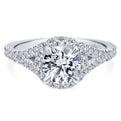 Gabriel & Co. 14k White Gold Entwined Halo Engagement Ring