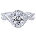 Gabriel & Co. 14k White Gold Entwined Halo Engagement Ring