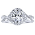 Gabriel & Co. 14k White Gold Entwined Halo Engagement Ring