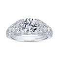 Gabriel & Co. 14k White Gold Entwined Straight Engagement Ring