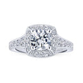 Gabriel & Co. 14k White Gold Entwined Halo Engagement Ring