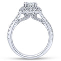 Gabriel & Co. 14k White Gold Entwined Double Halo Engagement Ring