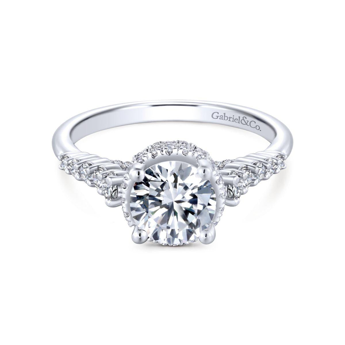 Gabriel & Co. 14k White Gold Infinity Straight Engagement Ring