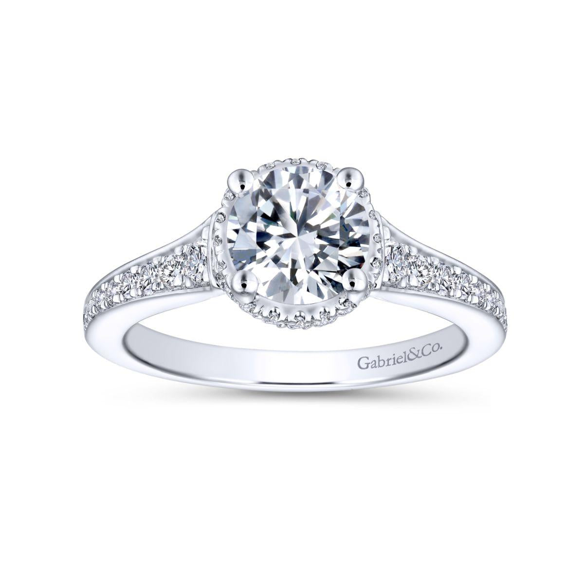 Gabriel & Co. 14k White Gold Infinity Straight Engagement Ring