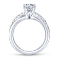 Gabriel & Co. 14k White Gold Contemporary Twisted Engagement Ring