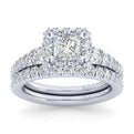 Gabriel & Co. 14k White Gold Contemporary Halo Engagement Ring