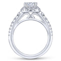 Gabriel & Co. 14k White Gold Contemporary Halo Engagement Ring