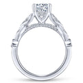 Gabriel & Co. 14k White Gold Victorian Split Shank Engagement Ring