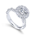 Gabriel & Co. 14k White Gold Embrace Double Halo Engagement Ring