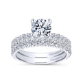 Gabriel & Co. 14k White Gold Contemporary Straight Engagement Ring