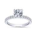 Gabriel & Co. 14k White Gold Contemporary Straight Engagement Ring