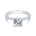 Gabriel & Co. 14k White Gold Contemporary Straight Engagement Ring