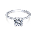 Gabriel & Co. 14k White Gold Contemporary Solitaire Engagement Ring