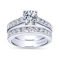 Gabriel & Co. 14k White Gold Contemporary Straight Engagement Ring