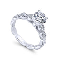 Gabriel & Co. 14k White Gold Contemporary Straight Engagement Ring