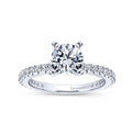 Gabriel & Co. 14k White Gold Contemporary Straight Engagement Ring