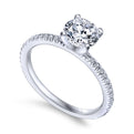 Gabriel & Co. 14k White Gold Contemporary Straight Engagement Ring