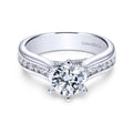 Gabriel & Co. 14k White Gold Contemporary Straight Engagement Ring