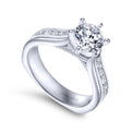 Gabriel & Co. 14k White Gold Contemporary Straight Engagement Ring