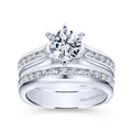 Gabriel & Co. 14k White Gold Contemporary Straight Engagement Ring